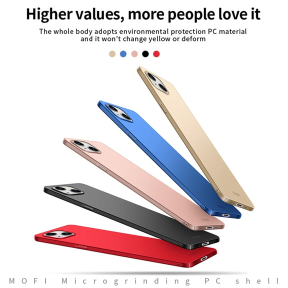 For iPhone 14 Plus MOFI Frosted PC Ultra-thin Hard Case  (Black)