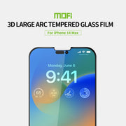 For iPhone 14 Plus MOFI 9H 3D Explosion-proof Curved Screen Tempered Glass Film(Black)
