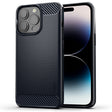 For iPhone 14 Pro Max MOFI Gentleness Brushed Texture Carbon Fiber TPU Phone Case (Blue) - iPhone 14 Pro Max Cases by MOFI | Online Shopping South Africa | PMC TechLife