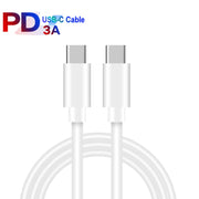 PD 35W Dual USB-C / Type-C Ports Charger with 2m Type-C to Type-C Data Cable, US Plug