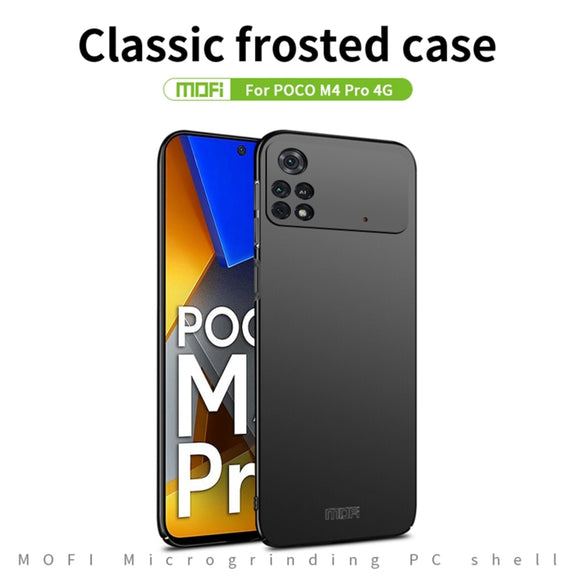 For Xiaomi POCO M4 Pro 4G MOFI Frosted PC Ultra-thin Hard Case(Blue)
