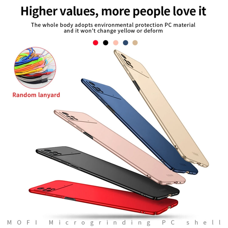 For Xiaomi POCO M4 Pro 4G MOFI Frosted PC Ultra-thin Hard Case(Blue)