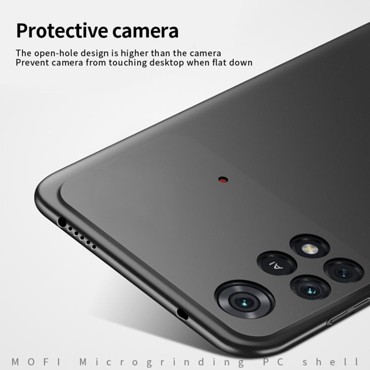 For Xiaomi POCO M4 Pro 4G MOFI Frosted PC Ultra-thin Hard Case(Red)
