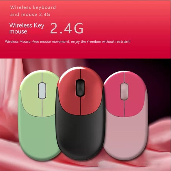 QW02 Wireless Keyboard Mouse Set(Pink)