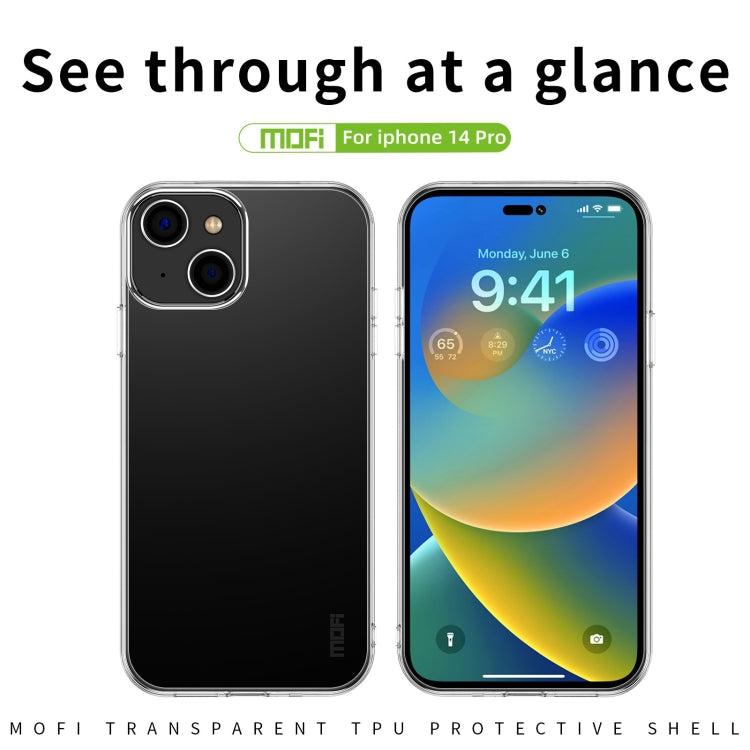 For iPhone 14 MOFI Ming Series Ultra-thin TPU Phone Case (Transparent)