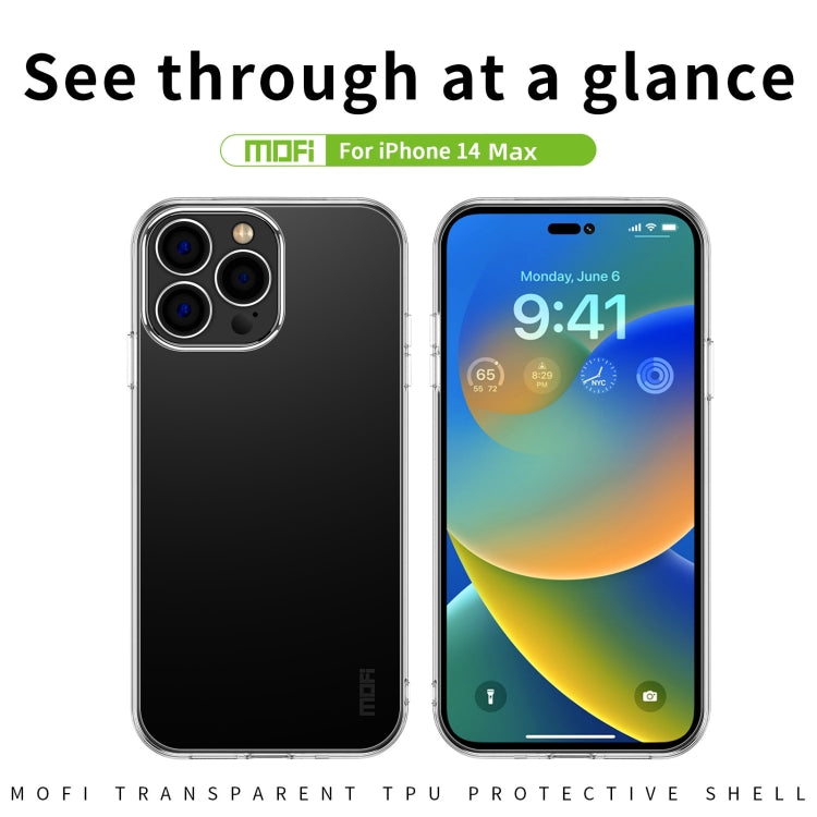For iPhone 14 Plus MOFI Ming Series Ultra-thin TPU Phone Case (Transparent)