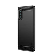 For Sony Xperia 10 IV MOFI Gentleness Series Brushed Texture Carbon Fiber Soft TPU Case(Black)
