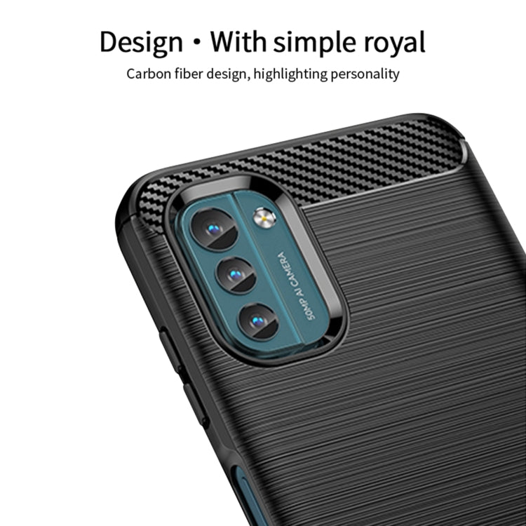 For Nokia G11 / G21 MOFI Gentleness Series Brushed Texture Carbon Fiber Soft TPU Case(Red)