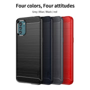 For Nokia G11 / G21 MOFI Gentleness Series Brushed Texture Carbon Fiber Soft TPU Case(Red)