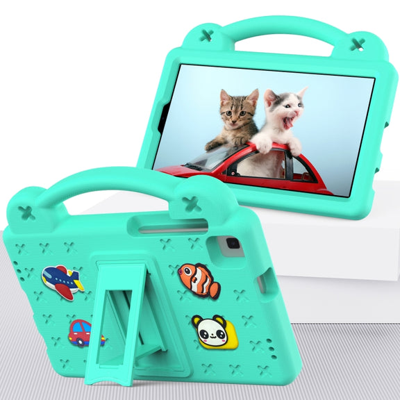 For Huawei MediaPad M3 Lite 8.0 Handle Kickstand Children EVA Shockproof Tablet Case(Mint Green)