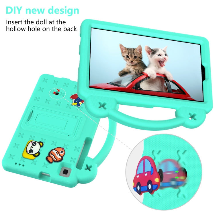 For Huawei MediaPad M3 Lite 8.0 Handle Kickstand Children EVA Shockproof Tablet Case(Mint Green)