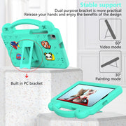 For Huawei MediaPad M3 Lite 8.0 Handle Kickstand Children EVA Shockproof Tablet Case(Mint Green)