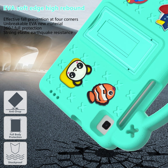 For Huawei MediaPad M3 Lite 8.0 Handle Kickstand Children EVA Shockproof Tablet Case(Mint Green)