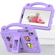 For Huawei MediaPad M3 Lite 8.0 Handle Kickstand Children EVA Shockproof Tablet Case(Light Purple)