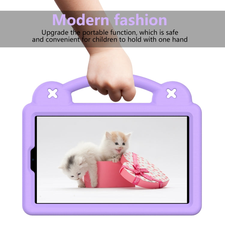 For Huawei MediaPad M3 Lite 8.0 Handle Kickstand Children EVA Shockproof Tablet Case(Light Purple)
