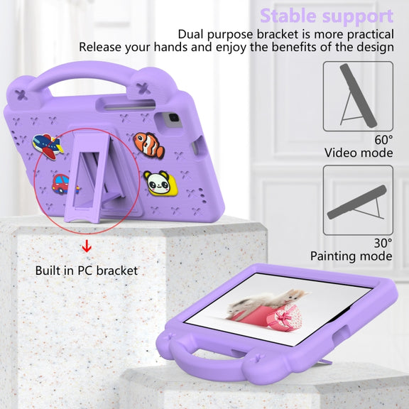 For Huawei MediaPad M3 Lite 8.0 Handle Kickstand Children EVA Shockproof Tablet Case(Light Purple)