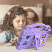 For Huawei MediaPad M3 Lite 8.0 Handle Kickstand Children EVA Shockproof Tablet Case(Light Purple)