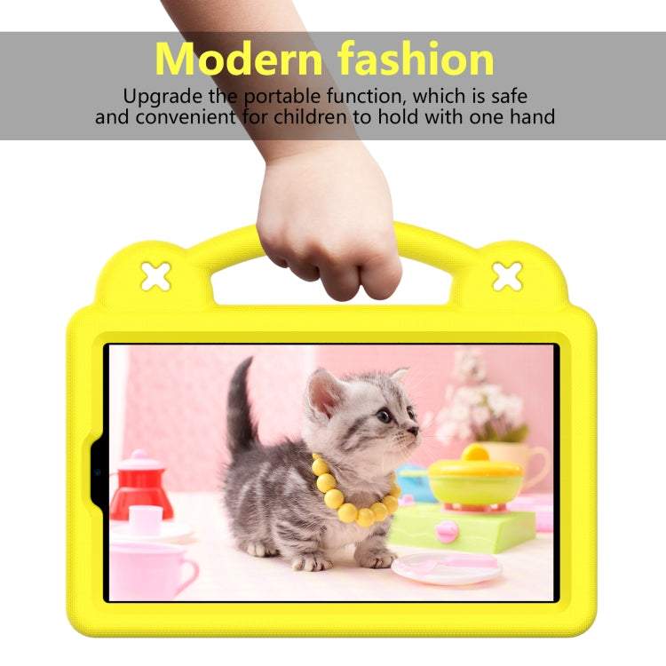 For Huawei MediaPad M3 Lite 8.0 Handle Kickstand Children EVA Shockproof Tablet Case(Yellow)