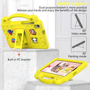 For Huawei MediaPad M3 Lite 8.0 Handle Kickstand Children EVA Shockproof Tablet Case(Yellow)