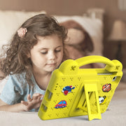 For Huawei MediaPad M3 Lite 8.0 Handle Kickstand Children EVA Shockproof Tablet Case(Yellow)