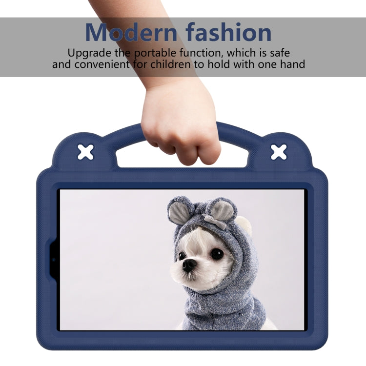 For Huawei MediaPad M5 8.4 Handle Kickstand Children EVA Shockproof Tablet Case(Navy Blue)