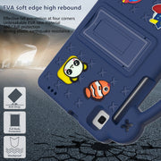 For Huawei MediaPad M5 8.4 Handle Kickstand Children EVA Shockproof Tablet Case(Navy Blue)