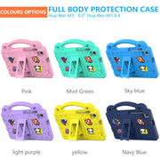For Huawei MediaPad M5 8.4 Handle Kickstand Children EVA Shockproof Tablet Case(Navy Blue)