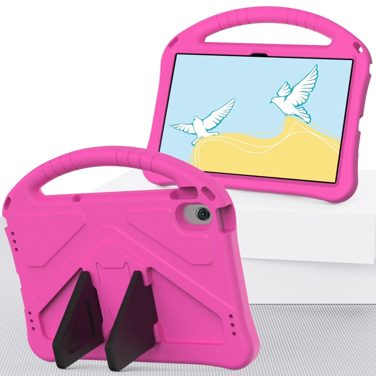 For Lenovo Tab M10 Plus 10.6 3rd Gen TB125FU 2022 EVA Shockproof Tablet Case with Holder(Rose Red)