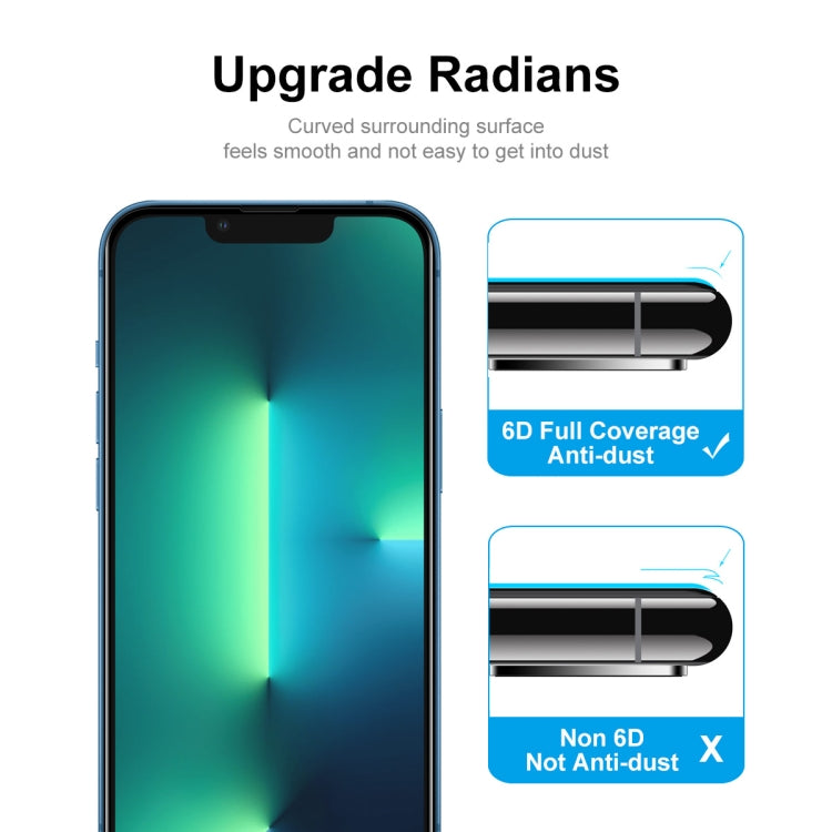 For iPhone 16e / 14 / 13 / 13 Pro ENKAY 6D Full Glue Tempered Glass Full Film