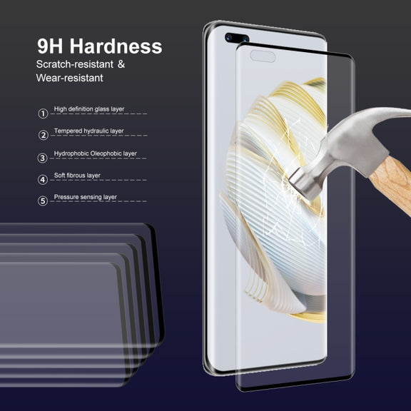 5 PCS For Huawei Nova 10 Pro ENKAY 3D Heat Bending Tempered Glass Film