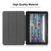 For Amazon Fire 7 12th 2022 ENKAY Smart Leather Tablet Case(Purple)