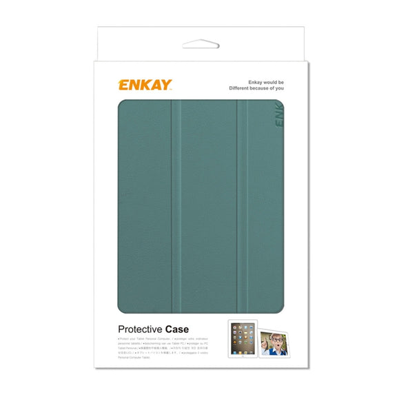 For Amazon Fire 7 12th 2022 ENKAY Smart Leather Tablet Case(Dark Blue)