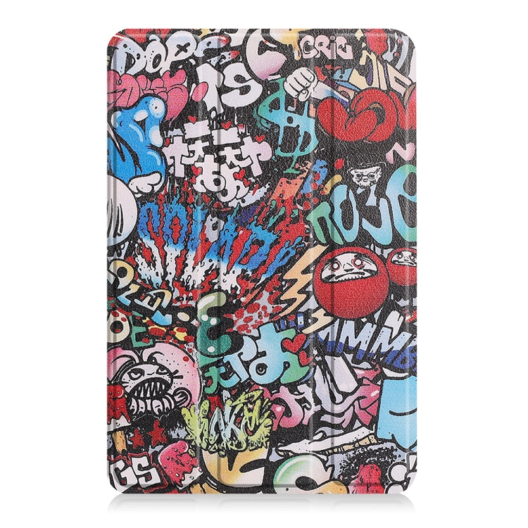 For Amazon Fire 7 12th 2022 JSM Smart Leather Tablet Case(Graffiti)