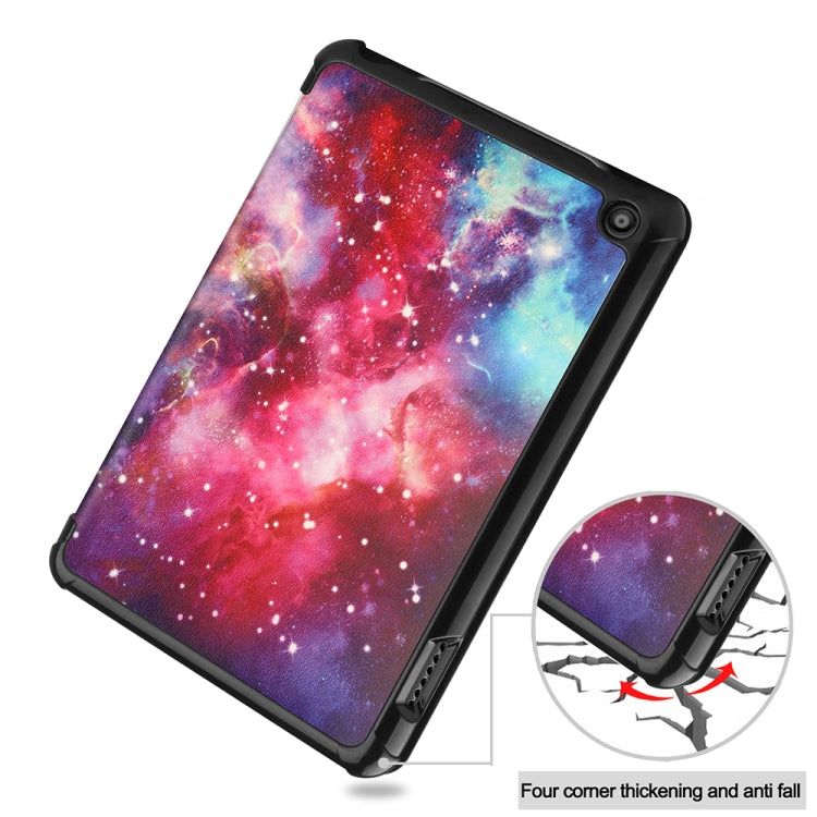 For Amazon Fire 7 12th 2022 JSM Smart Leather Tablet Case(Galaxy)