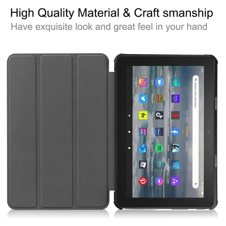 For Amazon Fire 7 12th 2022 JSM Smart Leather Tablet Case(Graffiti)