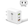 45W PD3.0 + 2 x QC3.0 USB Multi Port Quick Charger, US Plug(White) - USB Charger by PMC TechLife | Online Shopping South Africa | PMC TechLife | Buy Now Pay Later Mobicred