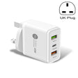 45W PD3.0 + 2 x QC3.0 USB Multi Port Quick Charger, UK Plug(White) - USB Charger by PMC TechLife | Online Shopping South Africa | PMC TechLife | Buy Now Pay Later Mobicred