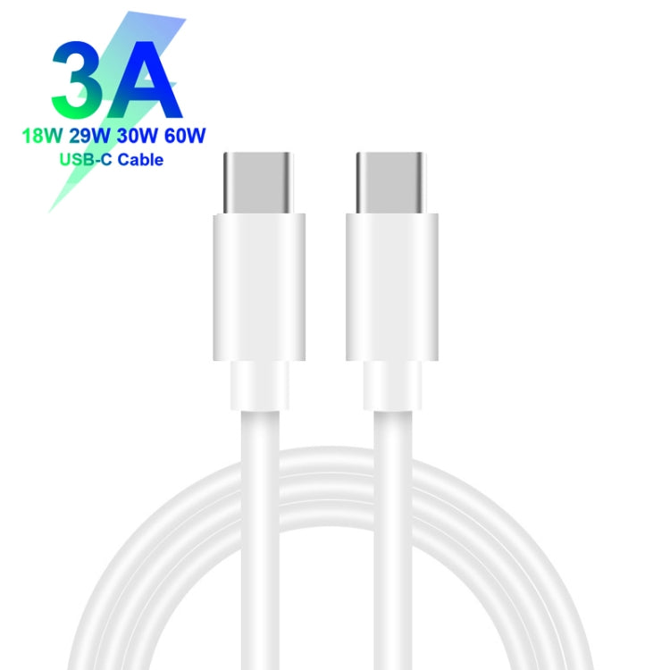 45W PD3.0 + 2 x QC3.0 USB Multi Port Charger with Type-C to Type-C Cable, EU Plug(White)