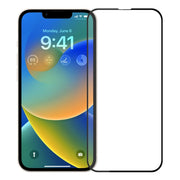 For iPhone 14 MOFI 9H 2.5D Full Screen Tempered Glass Film(Black)