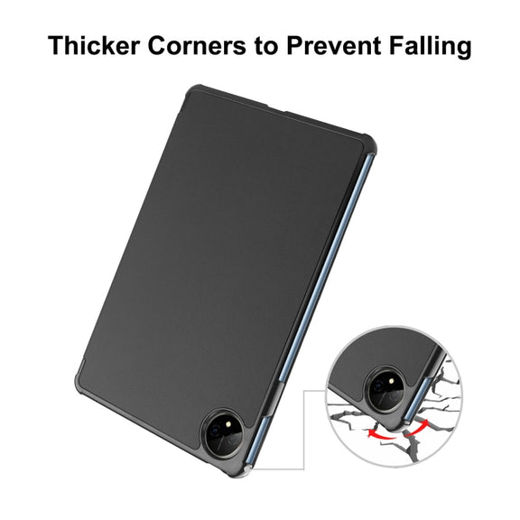 For Huawei MatePad Pro 11 2022 ENKAY Plastic Back Cover Smart Leather Stand Case(Black)