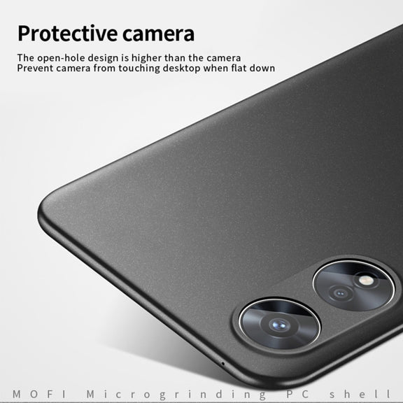 For OPPO A97 5G MOFI Frosted PC Ultra-thin Hard Phone Case(Black)