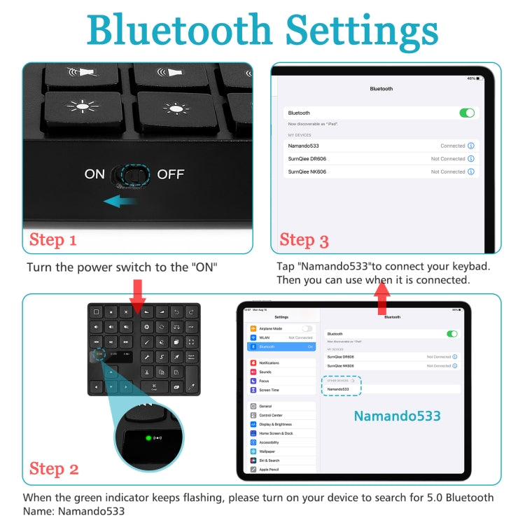 MC-533 Bluetooth 5.0 Painting Keyboard 35 keys Keypad Wireless Digital keyboard