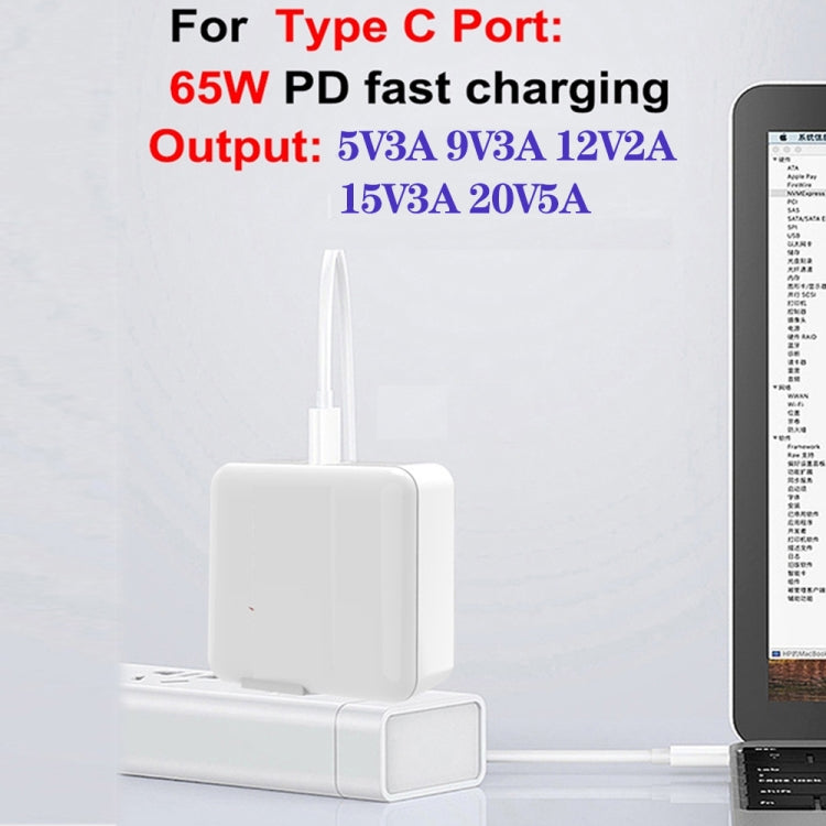 GaN 100W Dual USB+Dual USB-C/Type-C Multi Port Charger with  1.8m Type-C to MagSafe 1 / L Header Data Cable US / EU / UK / AU Plug