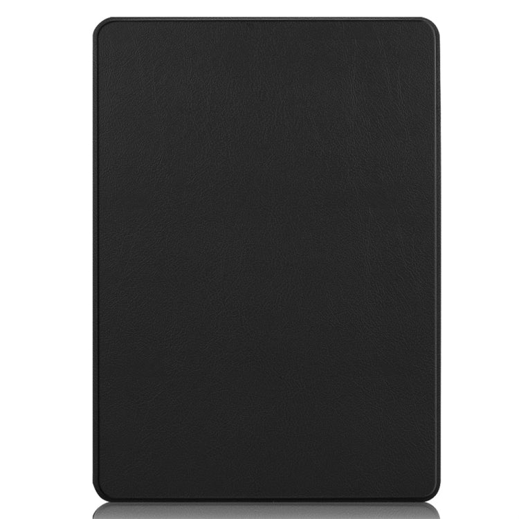 For Microsoft Surface Pro 9 JUNSUNMAY Custer Solid Color 3-Fold Stand Leather Tablet Case(Black)