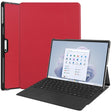 For Microsoft Surface Pro 9 JUNSUNMAY Custer Solid Color 3-Fold Stand Leather Tablet Case(Red) - Microsoft by JUNSUNMAY | Online Shopping South Africa | PMC TechLife | Buy Now Pay Later Mobicred