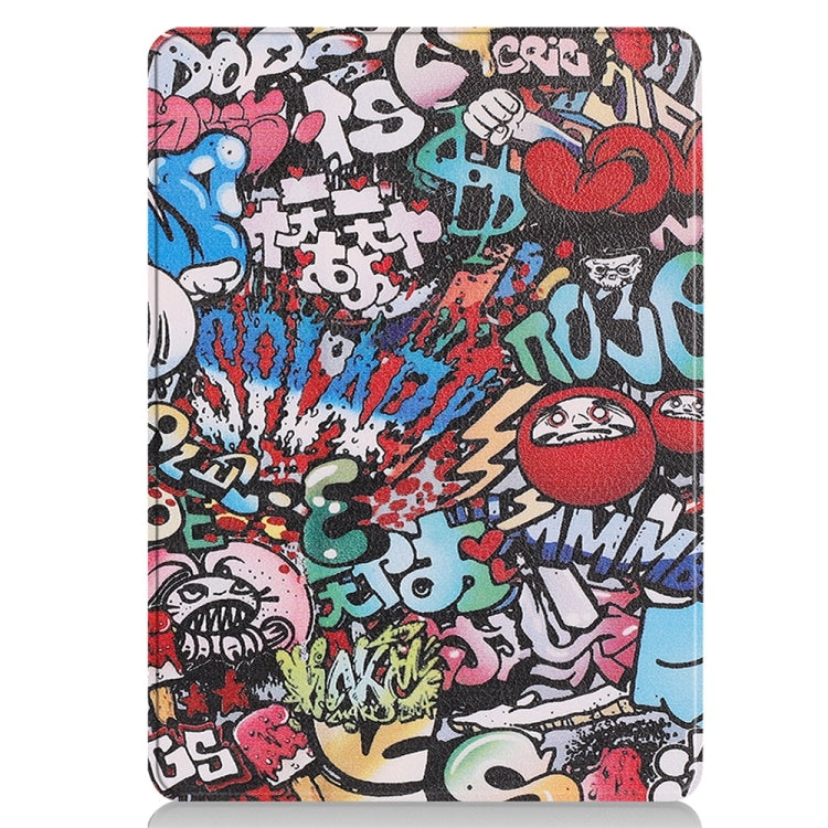 For Microsoft Surface Pro 9 JUNSUNMAY Custer Painted Stand Leather Tablet Case(Graffiti)