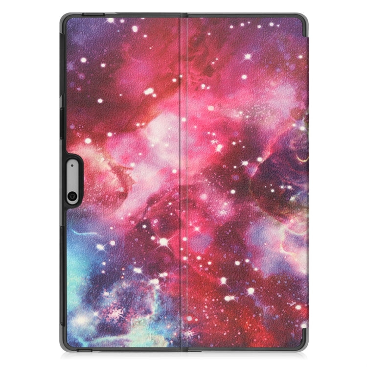 For Microsoft Surface Pro 9 JUNSUNMAY Custer Painted Stand Leather Tablet Case(Galaxy)