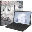 For Microsoft Surface Pro 9 / 10 / 11 JUNSUNMAY Custer Painted Stand Leather Tablet Case(Retro Tower) - free shipping - PMC TechLife - Order now!