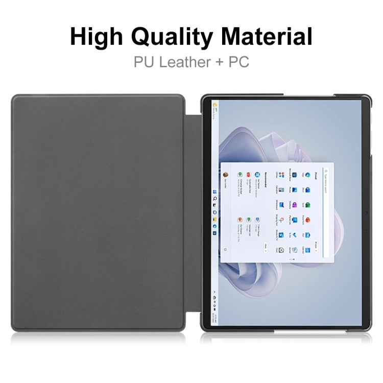 For Microsoft Surface Pro 9 / 10 / 11 JUNSUNMAY Custer Painted Stand Leather Tablet Case(Big Eye)