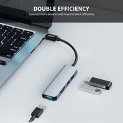 ENKAY Hat-Prince 5 in 1 Docking Station Adapter HUB SD/TF Card Reader, Interface:USB 3.0